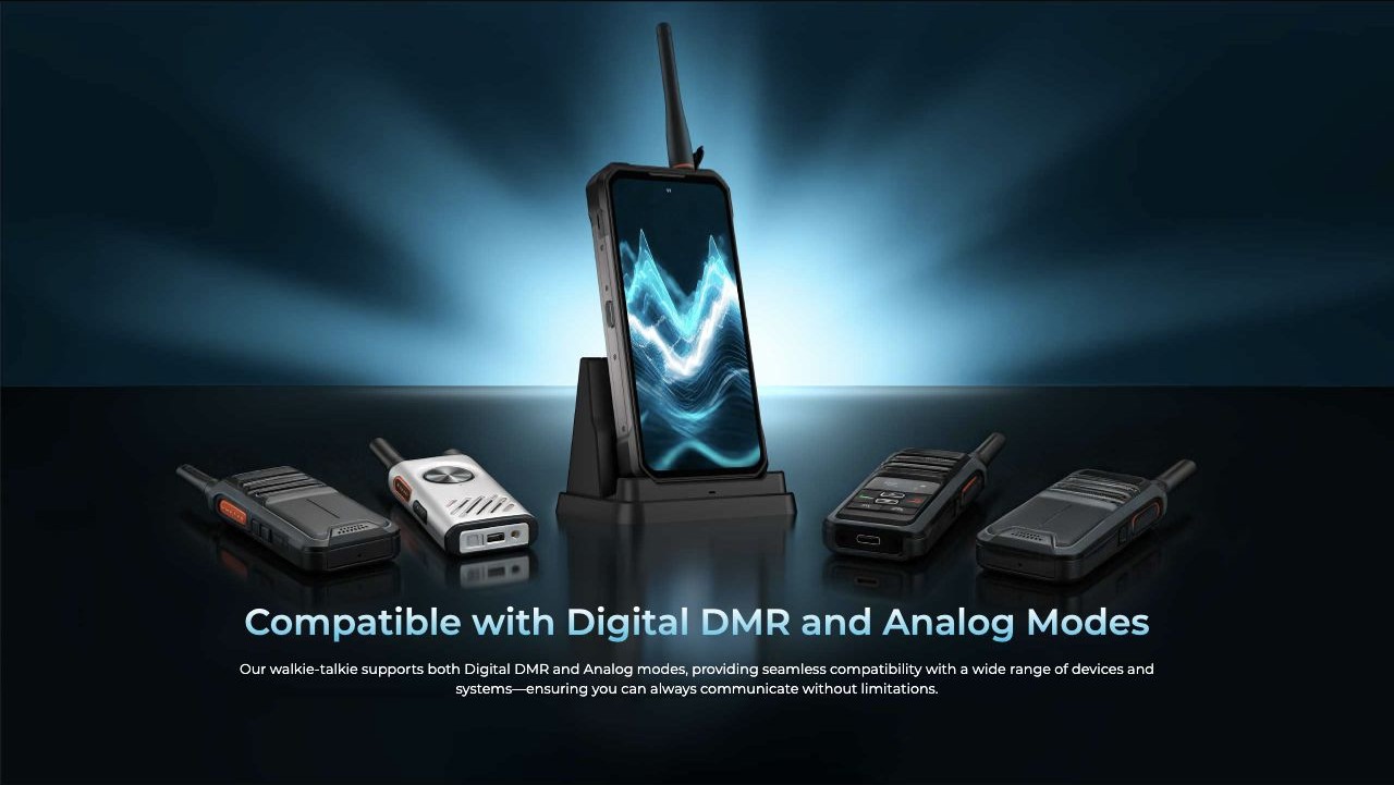 Compatible with Digital DMR and Analog Modes Our walkie-talkie supports both Digital DMR and Analog modes, providing seamless compatibility with a wide range of devices and systems—ensuring you can always communicate without limitations.