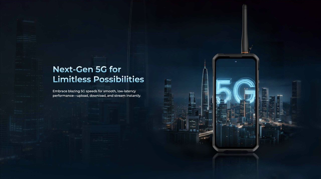 OUKITEL WP61 Plus Rugged Phones – Next-Gen 5G for Limitless Possibilities Embrace blazing 5G speeds for smooth, low-latency performance—upload, download, and stream instantly.