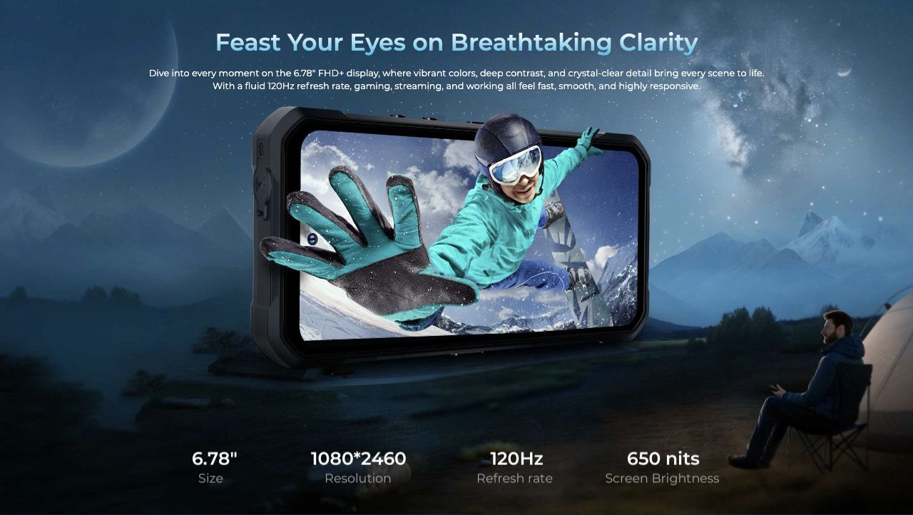Feast Your Eyes on Breathtaking Clarity Dive into every moment on the 6.78" FHD+ display, where vibrant colors, deep contrast, and crystal-clear detail bring every scene to life. With a fluid 120Hz refresh rate, gaming, streaming, and work