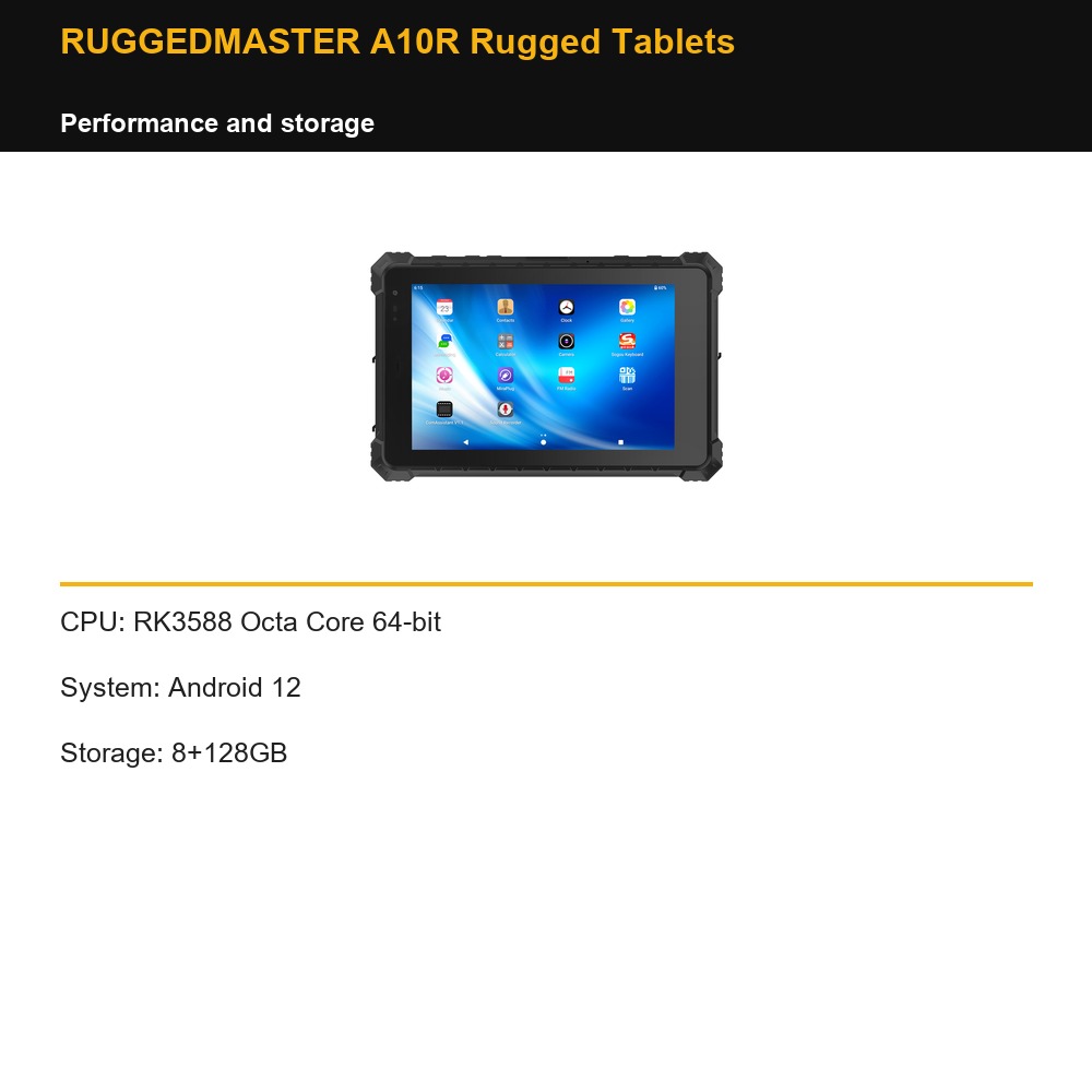 RUGGEDMASTER A10R Rugged Tablets performance and storage