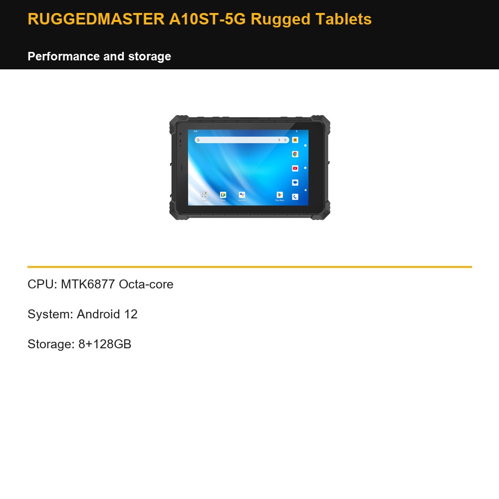 RUGGEDMASTER A10ST-5G Rugged Tablets performance and storage