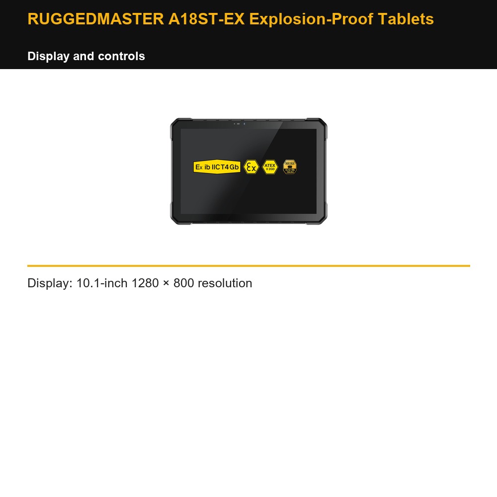 RUGGEDMASTER A18ST-EX Explosion-Proof Tablets display and controls
