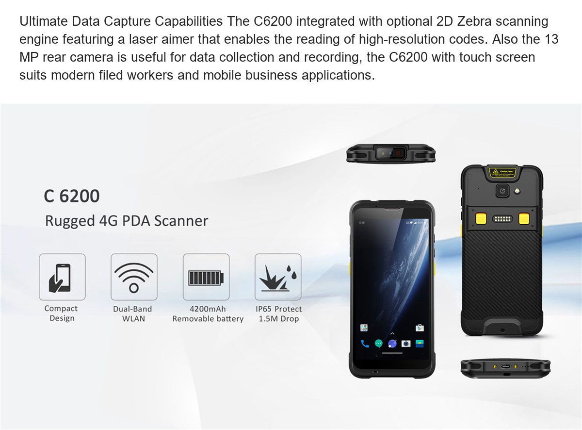 RUGGEDMASTER C6200 mobile computers feature illustration