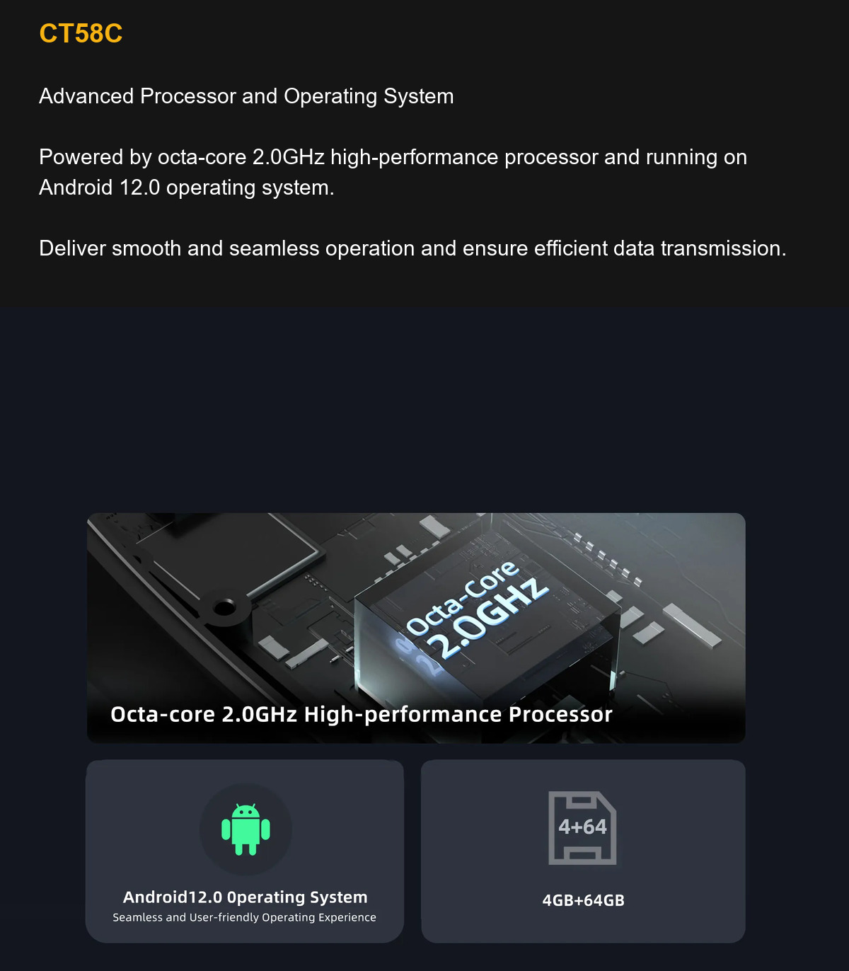 RUGGEDMASTER CT58C Advanced Processor and Operating System