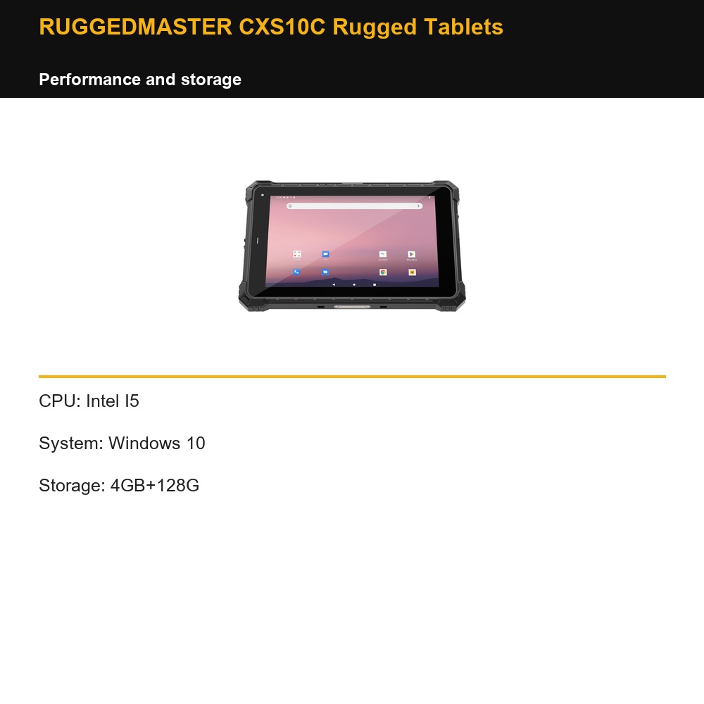 RUGGEDMASTER CXS10C Rugged Tablets performance and storage