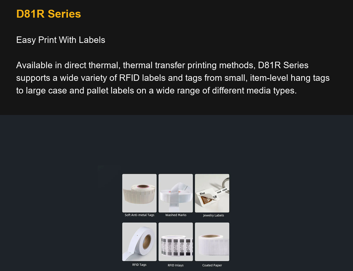 D81R Series Easy Print With Labels