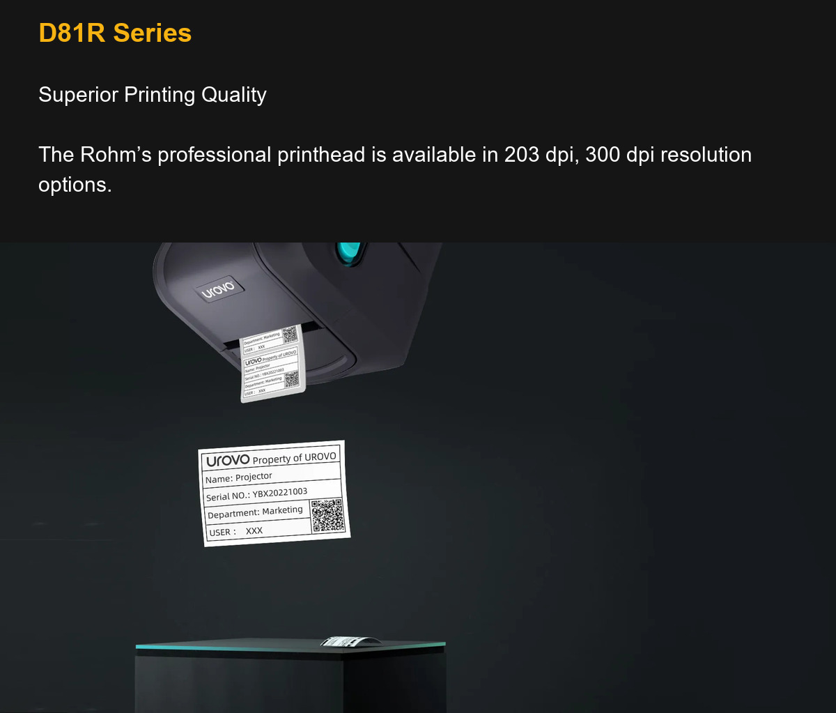 RUGGEDMASTER D81R Series Superior Printing Quality