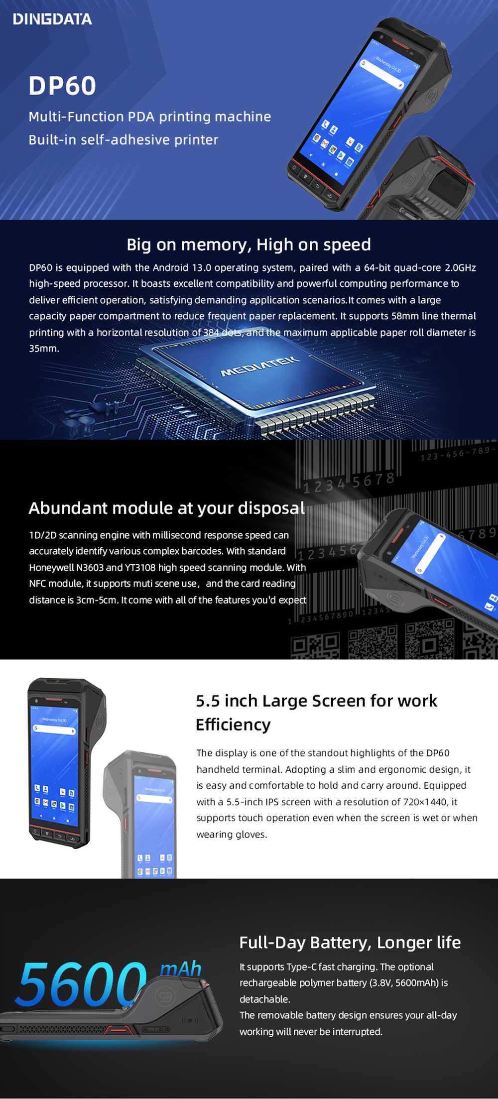 RUGGEDMASTER DP60 feature details 1