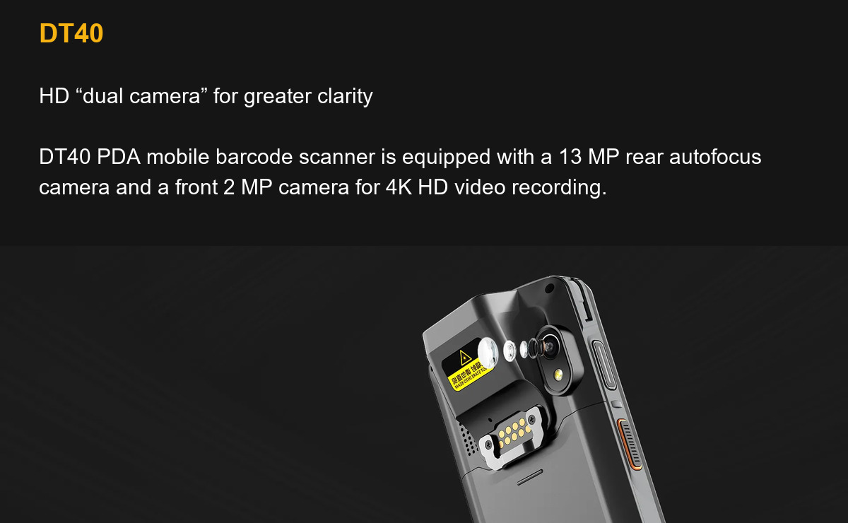 RUGGEDMASTER DT40 HD “dual camera” for greater clarity