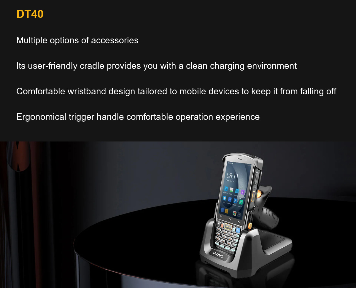 RUGGEDMASTER DT40 Multiple options of accessories