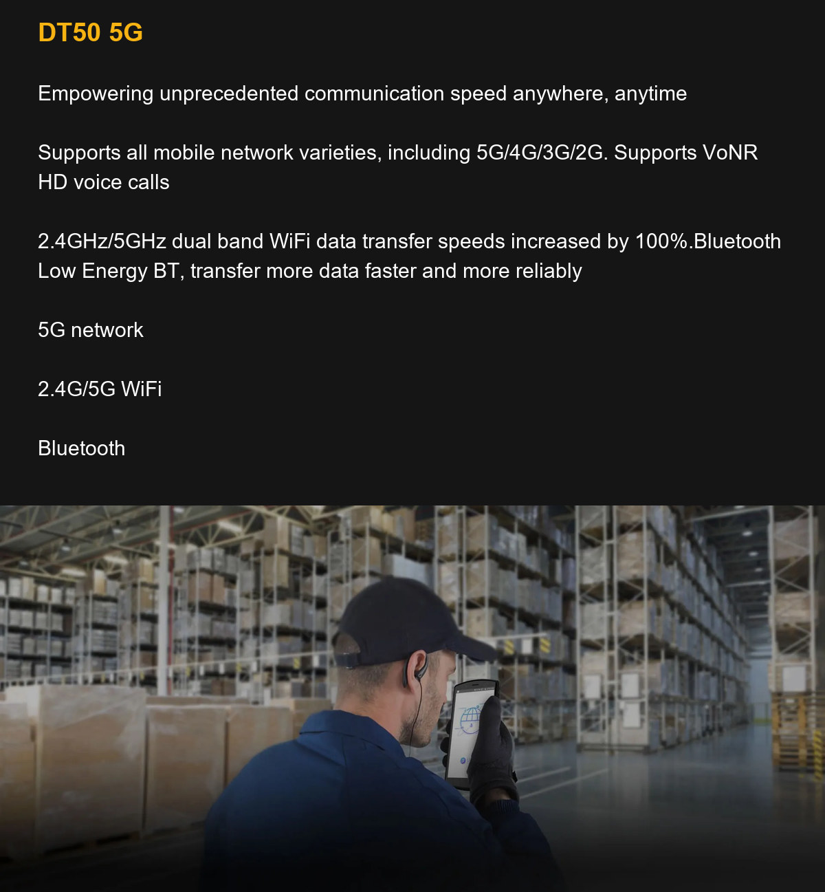 RUGGEDMASTER DT50 5G Empowering unprecedented communication speed anywhere, anytime