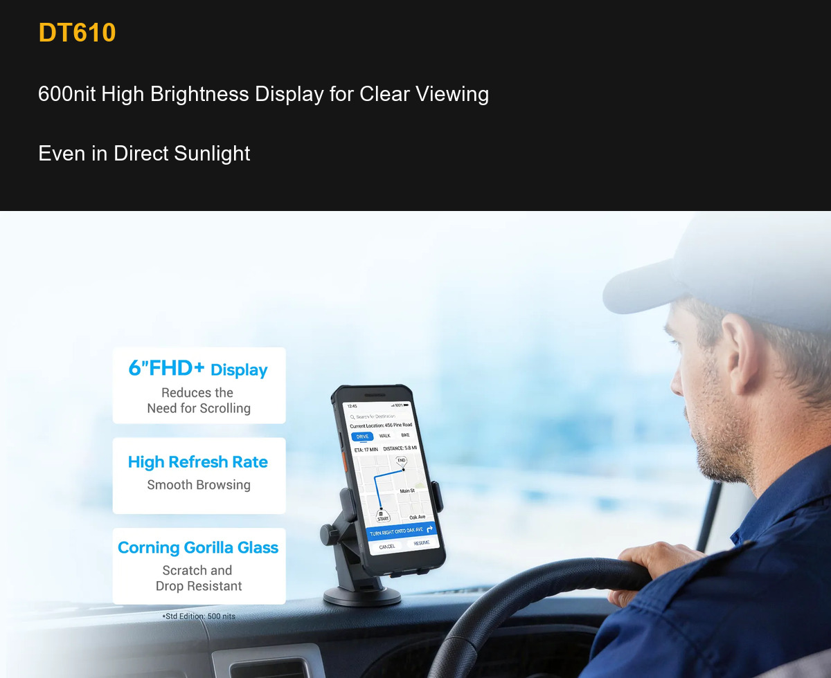 DT610 600nit High Brightness Display for Clear Viewing