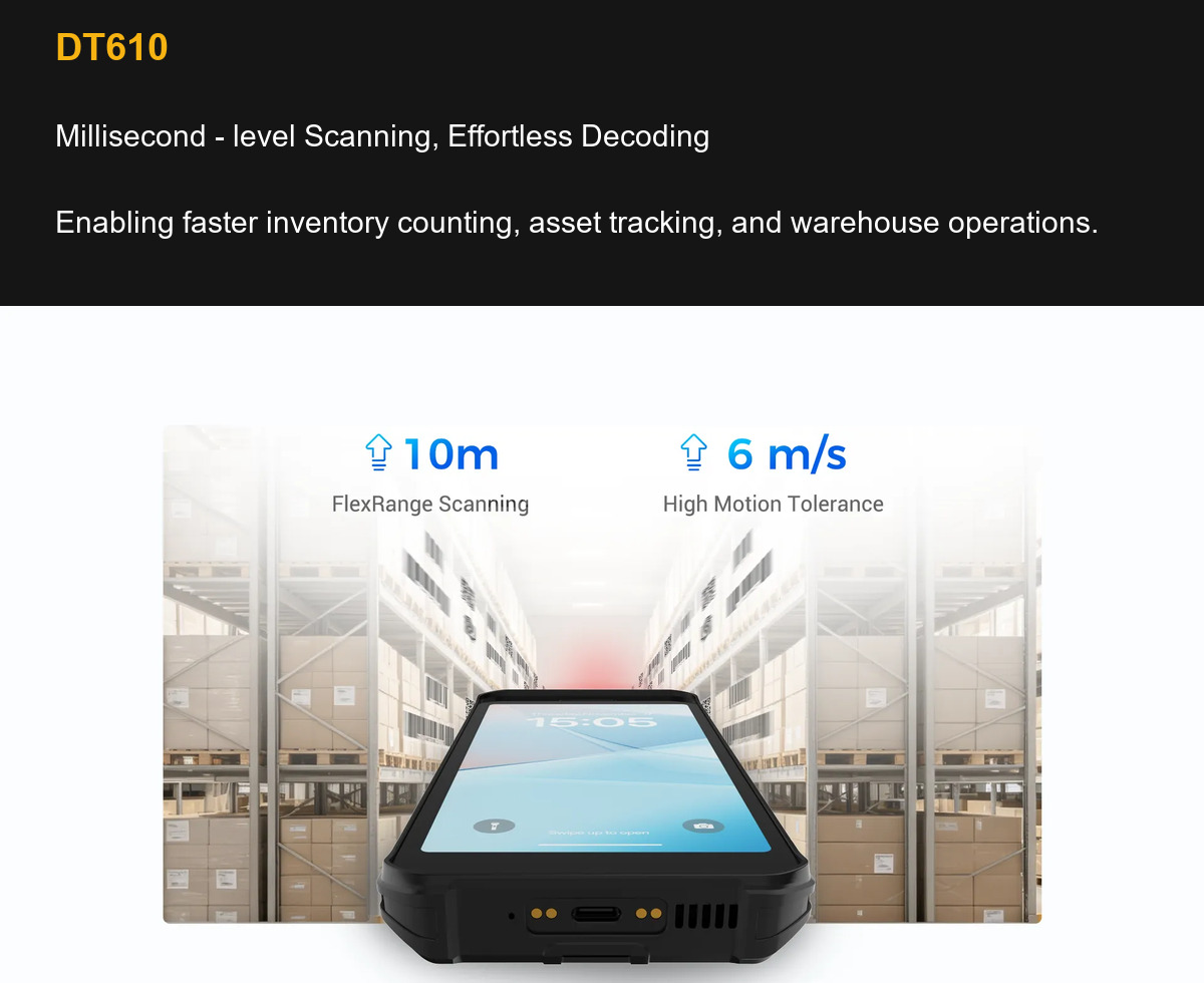 RUGGEDMASTER DT610 Millisecond - level Scanning, Effortless Decoding