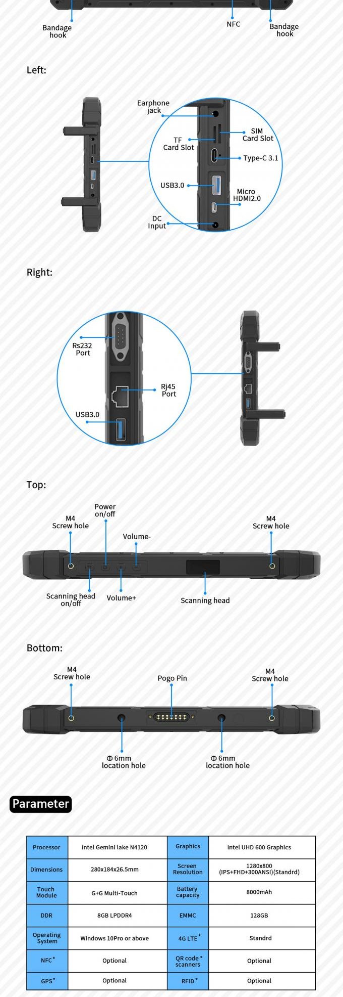 RUGGEDMASTER DW-103 Rugged Tablets product details 2