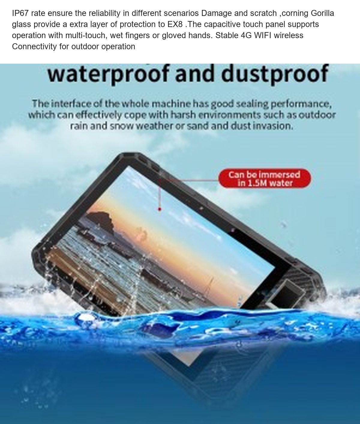 RUGGEDMASTER EX8 rugged tablets feature illustration