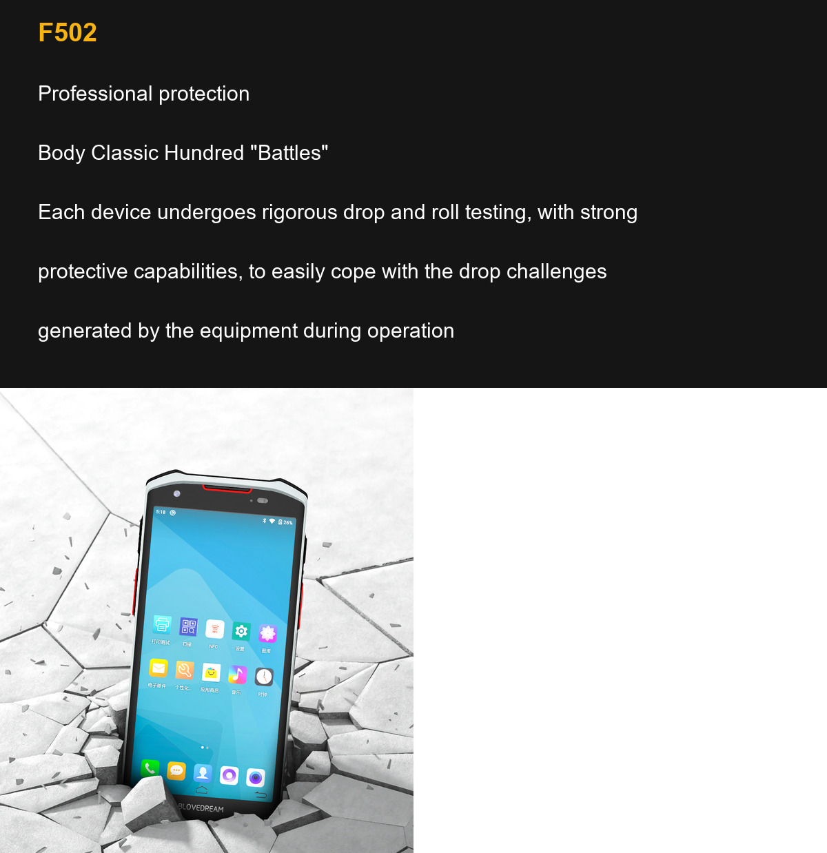 RUGGEDMASTER F502 Professional protection
