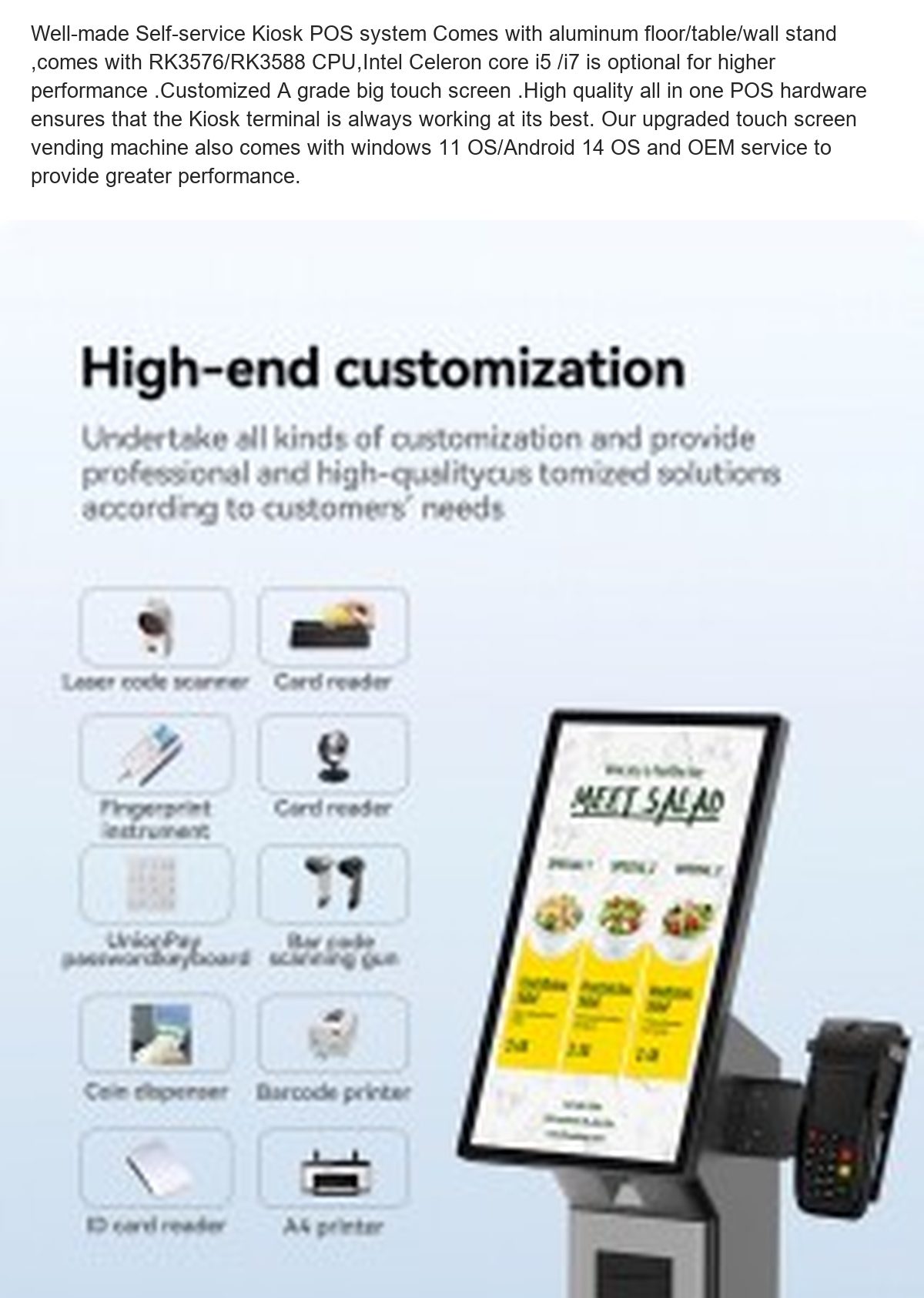 RUGGEDMASTER FS215 self service kiosks feature illustration