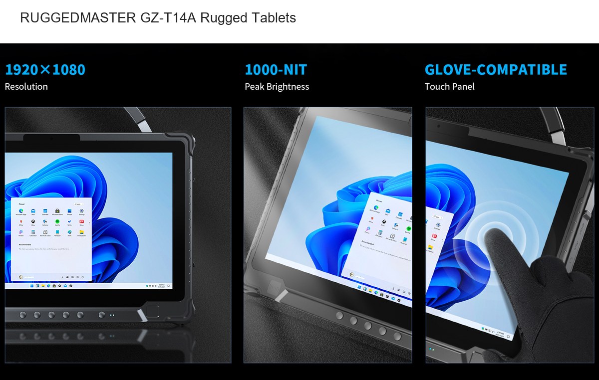 RUGGEDMASTER GZ-T14A rugged tablets product features