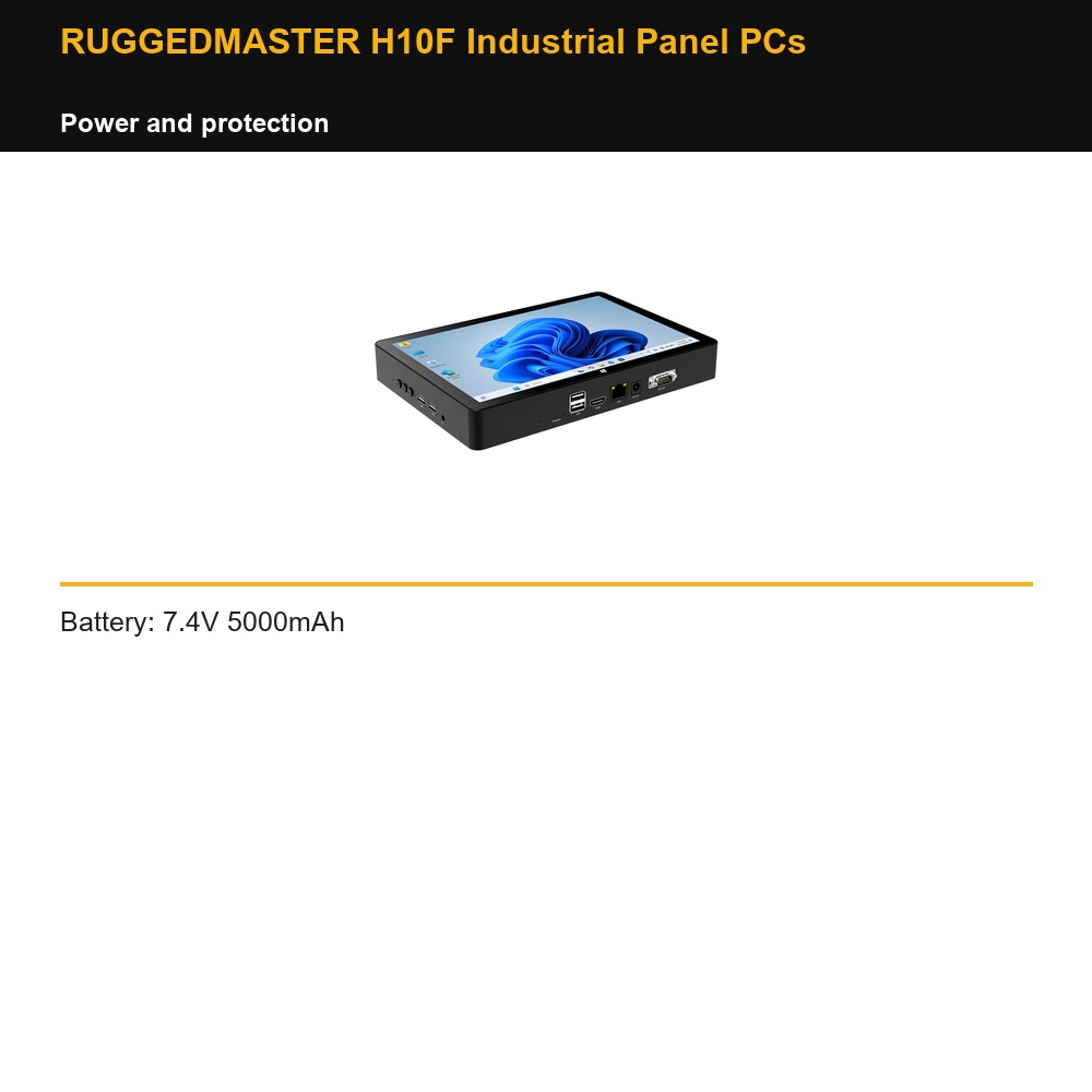 RUGGEDMASTER H10F Industrial Panel PCs power and protection