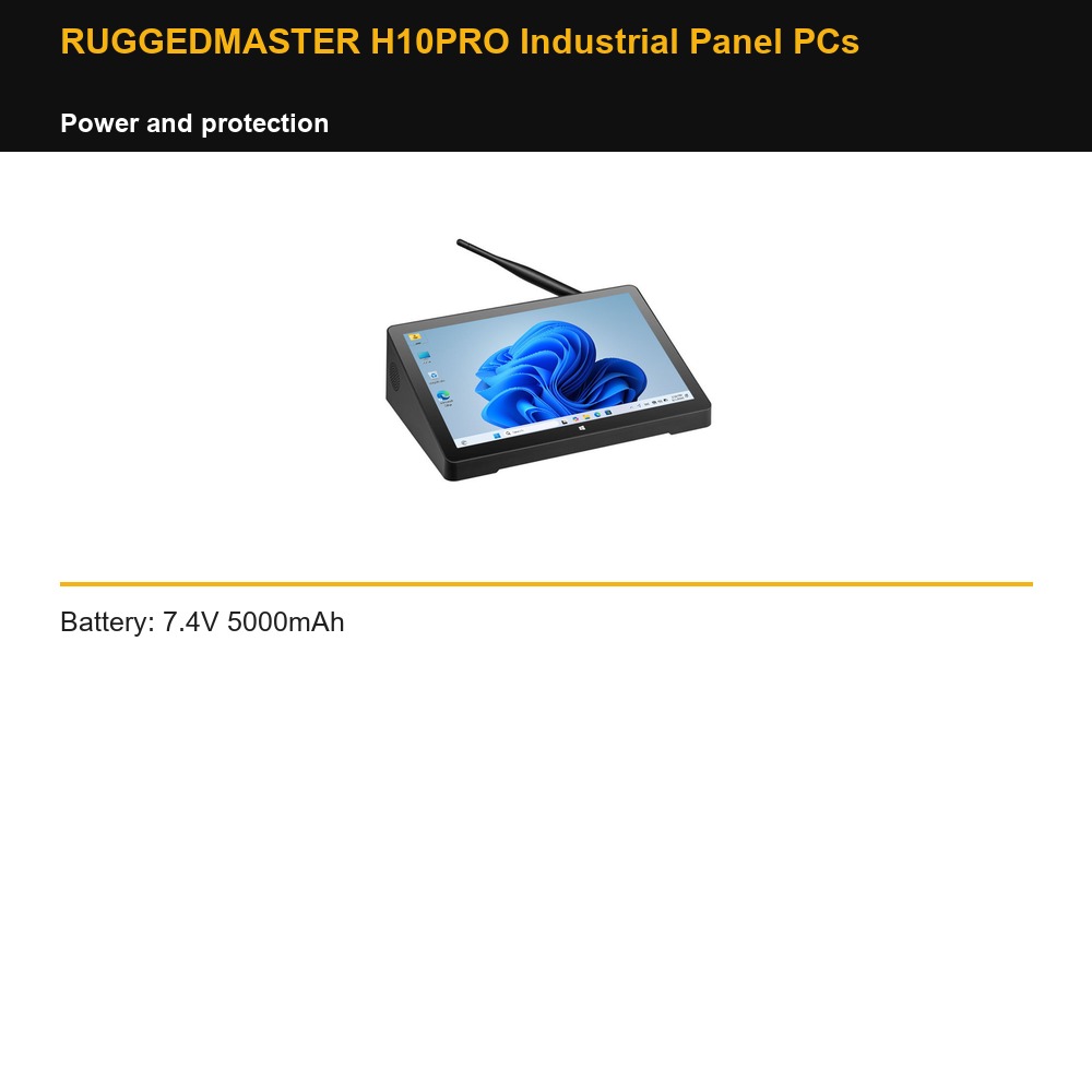 RUGGEDMASTER H10PRO Industrial Panel PCs power and protection