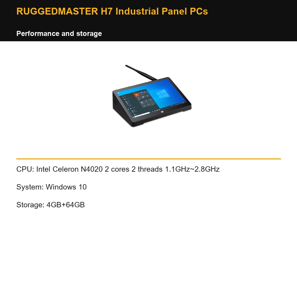 RUGGEDMASTER H7 Industrial Panel PCs performance and storage