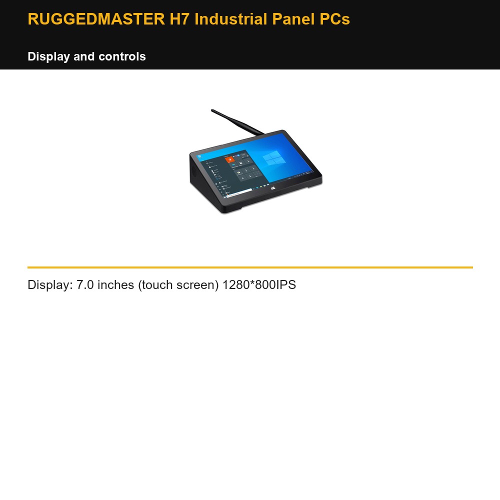 RUGGEDMASTER H7 Industrial Panel PCs display and controls