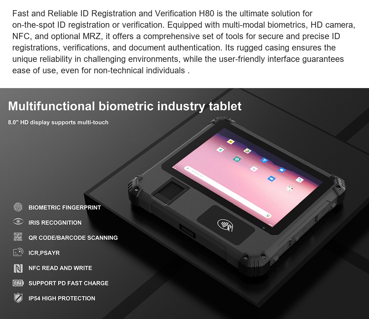 RUGGEDMASTER H80 industrial tablets feature illustration