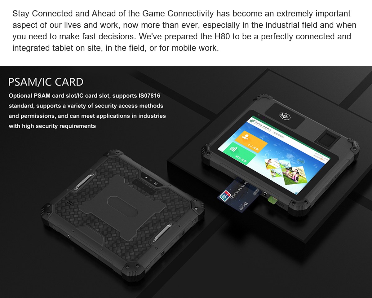 RUGGEDMASTER H80 industrial tablets feature illustration