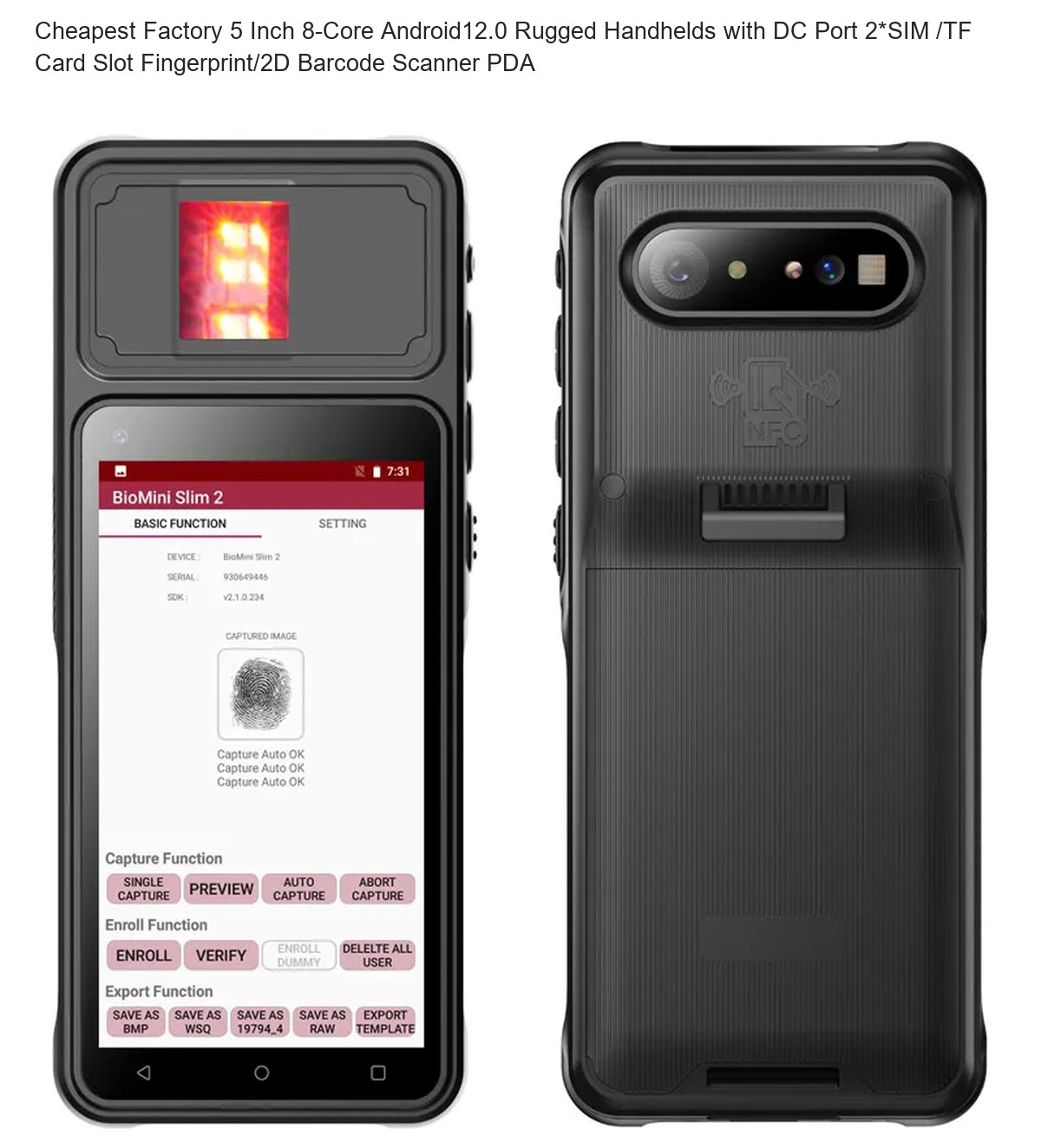 RUGGEDMASTER HF501 mobile computers product features