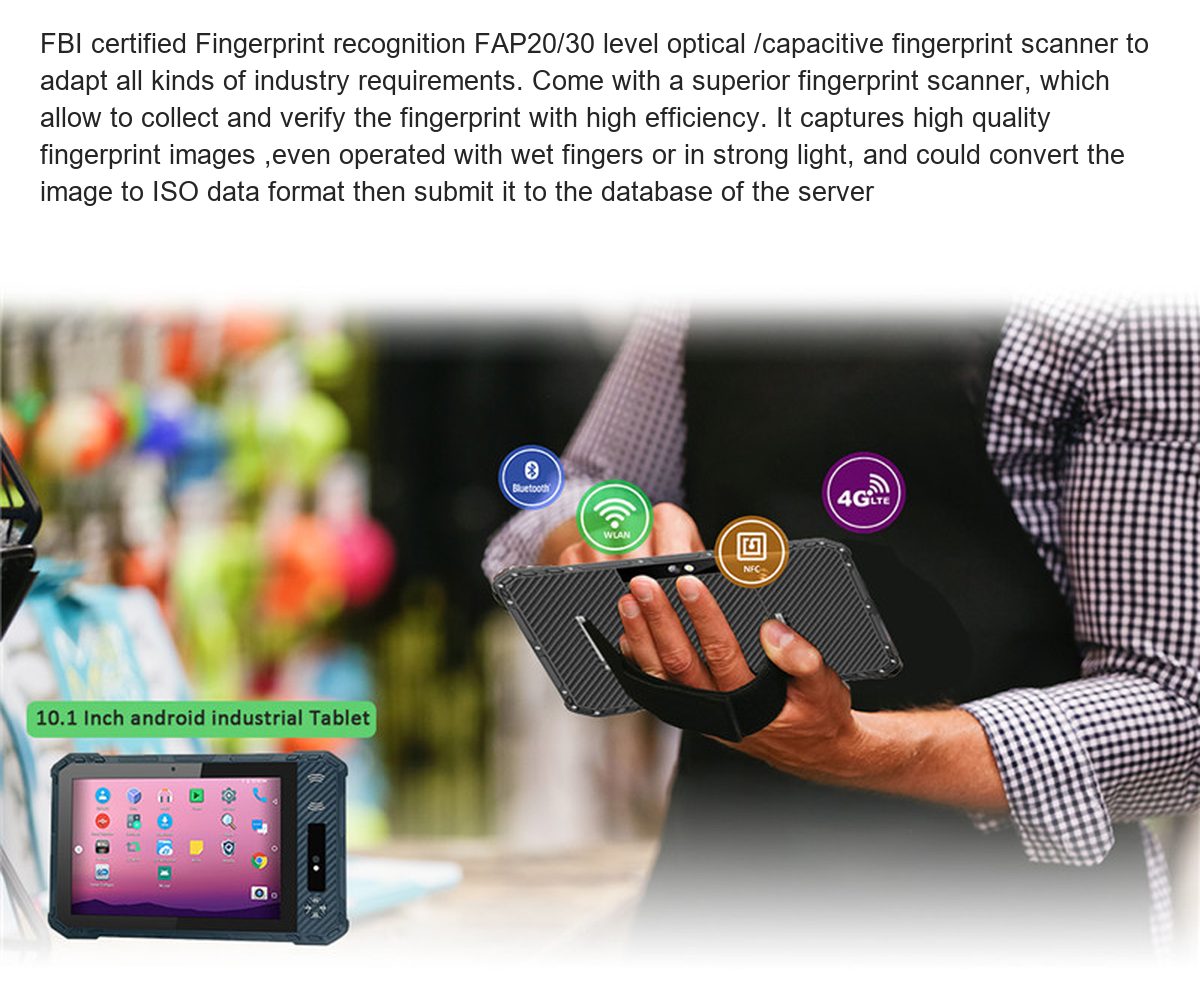 RUGGEDMASTER HN103 industrial tablets feature illustration