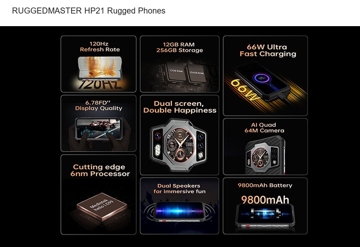 RUGGEDMASTER HP21 rugged phones product features