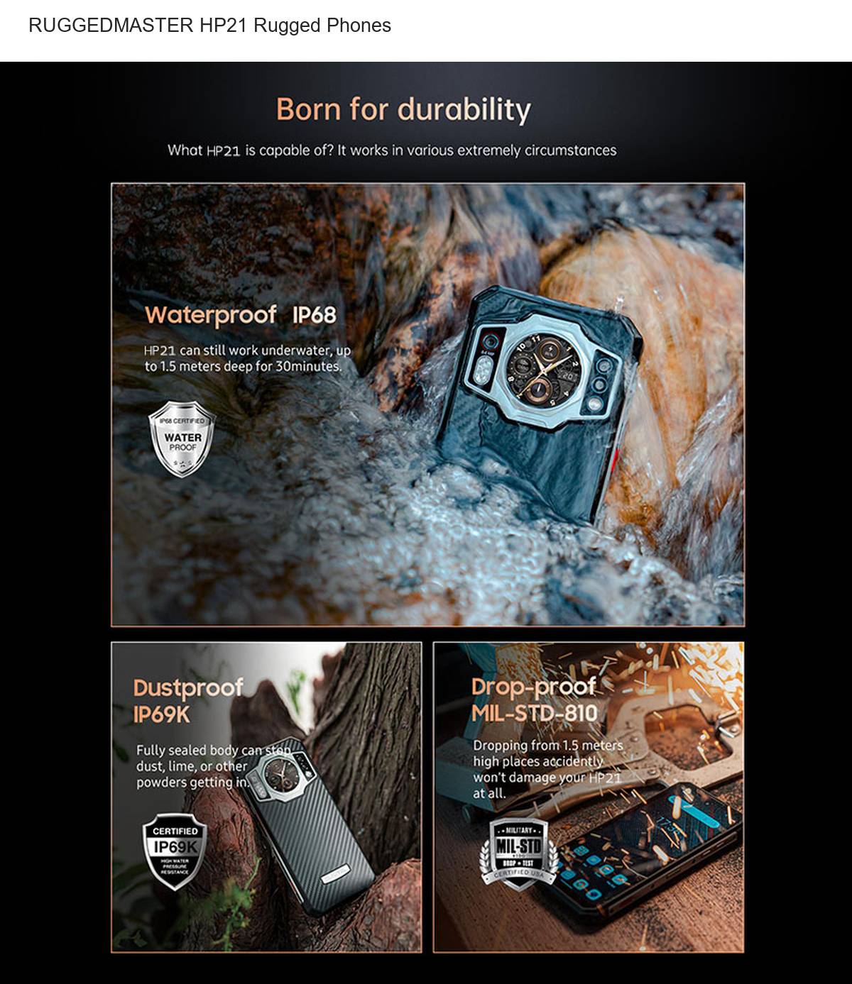 RUGGEDMASTER HP21 rugged phones product features