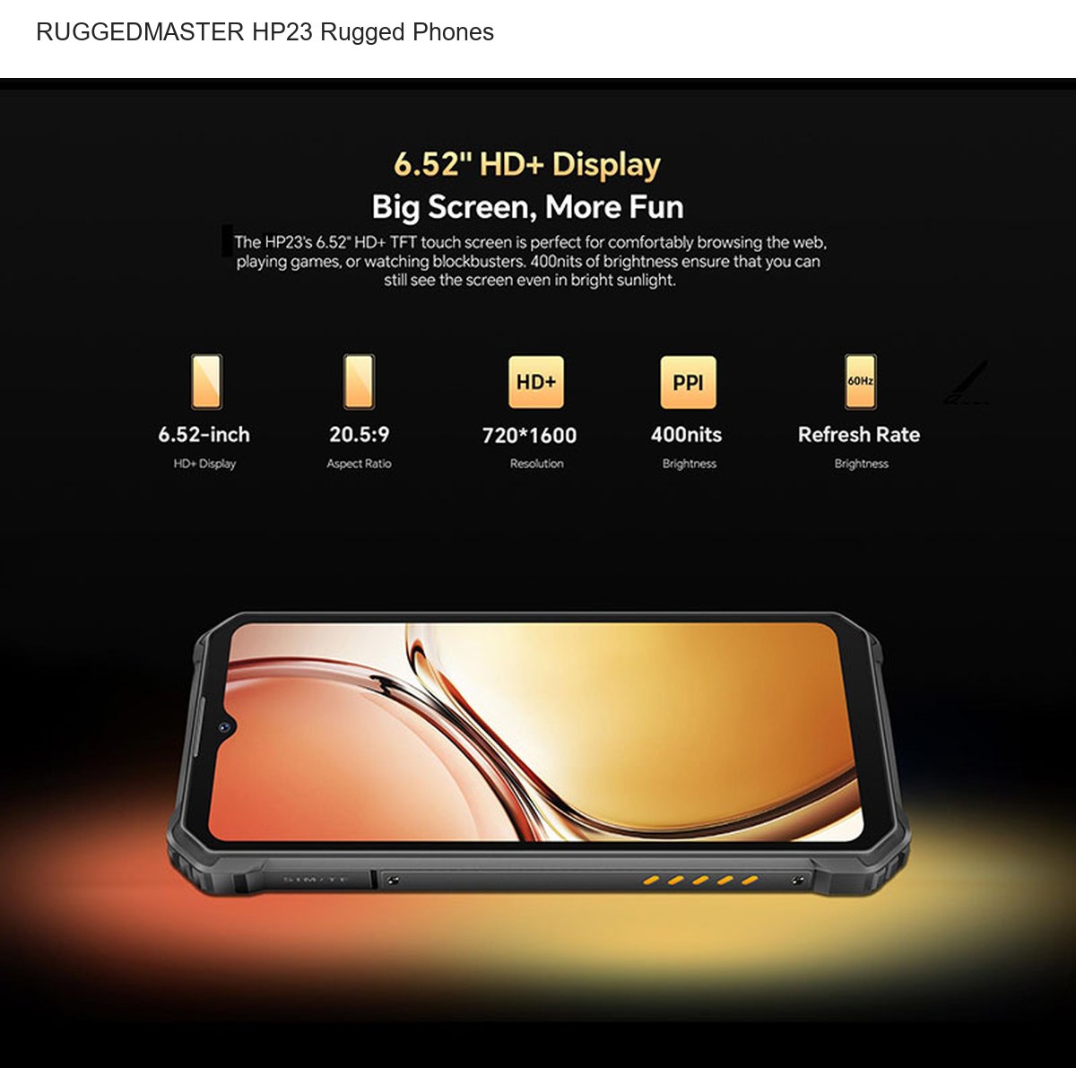 RUGGEDMASTER HP23 rugged phones product features