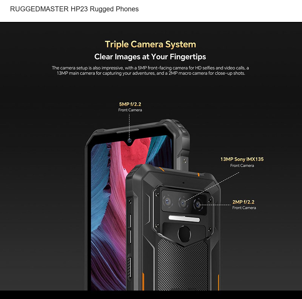 RUGGEDMASTER HP23 rugged phones product features