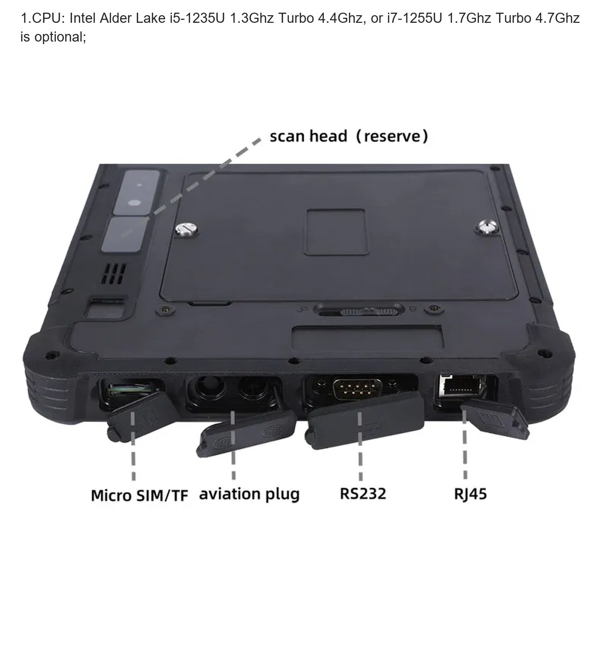 RUGGEDMASTER HR100Ci5 rugged tablets product features
