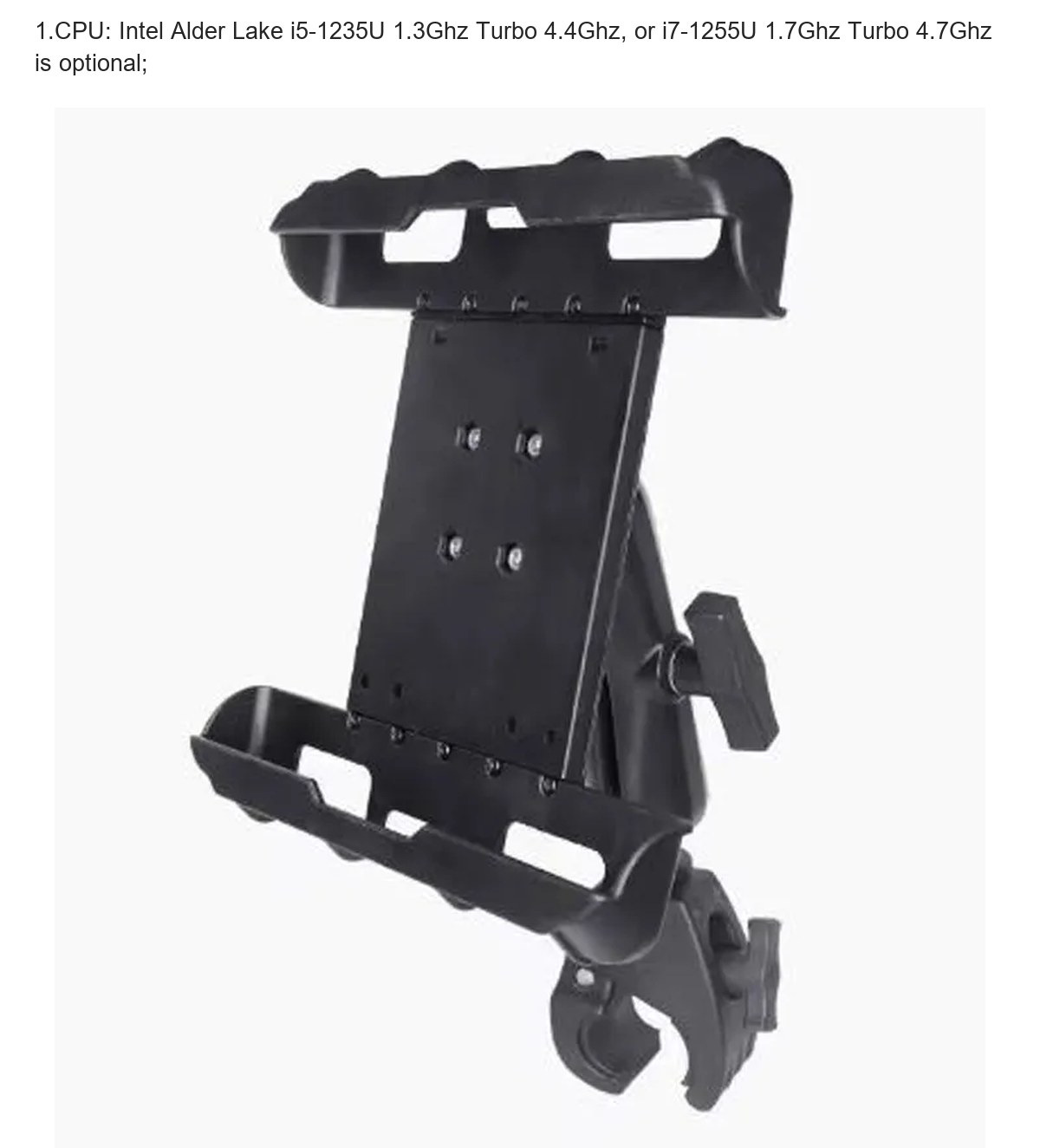RUGGEDMASTER HR100Ci5 rugged tablets product features