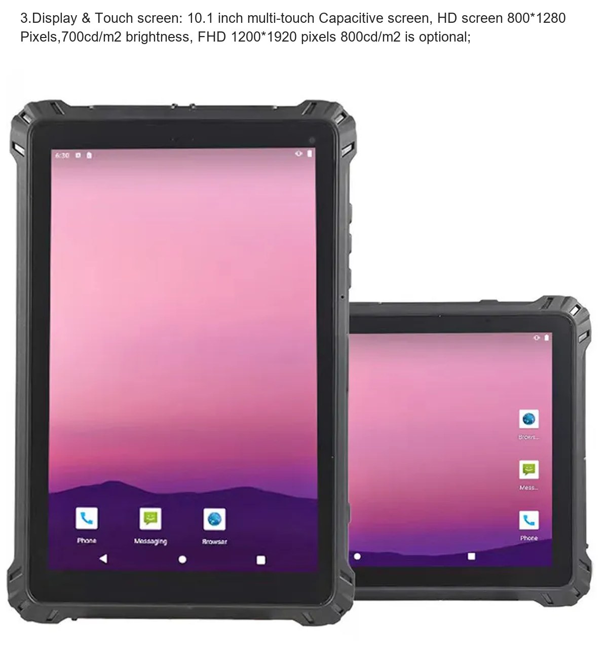 RUGGEDMASTER HR1018X rugged tablets product features