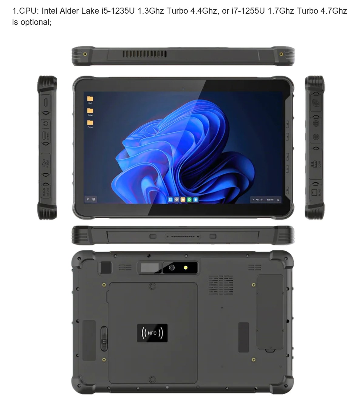 RUGGEDMASTER HR120i5 rugged tablets product features