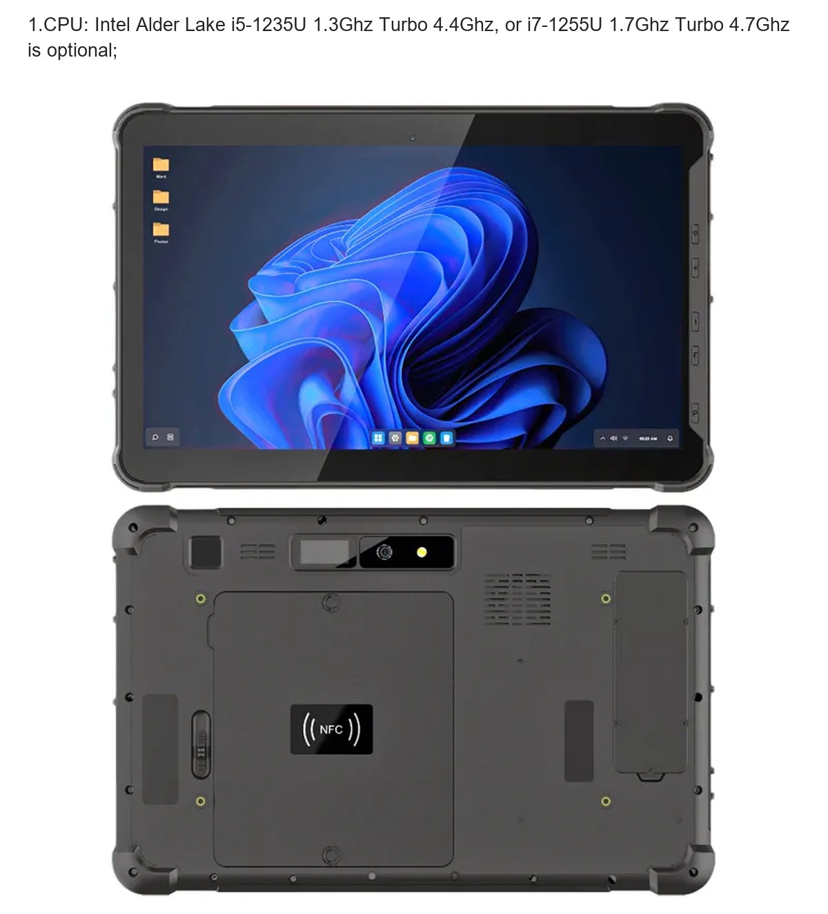 RUGGEDMASTER HR120i5 rugged tablets product features