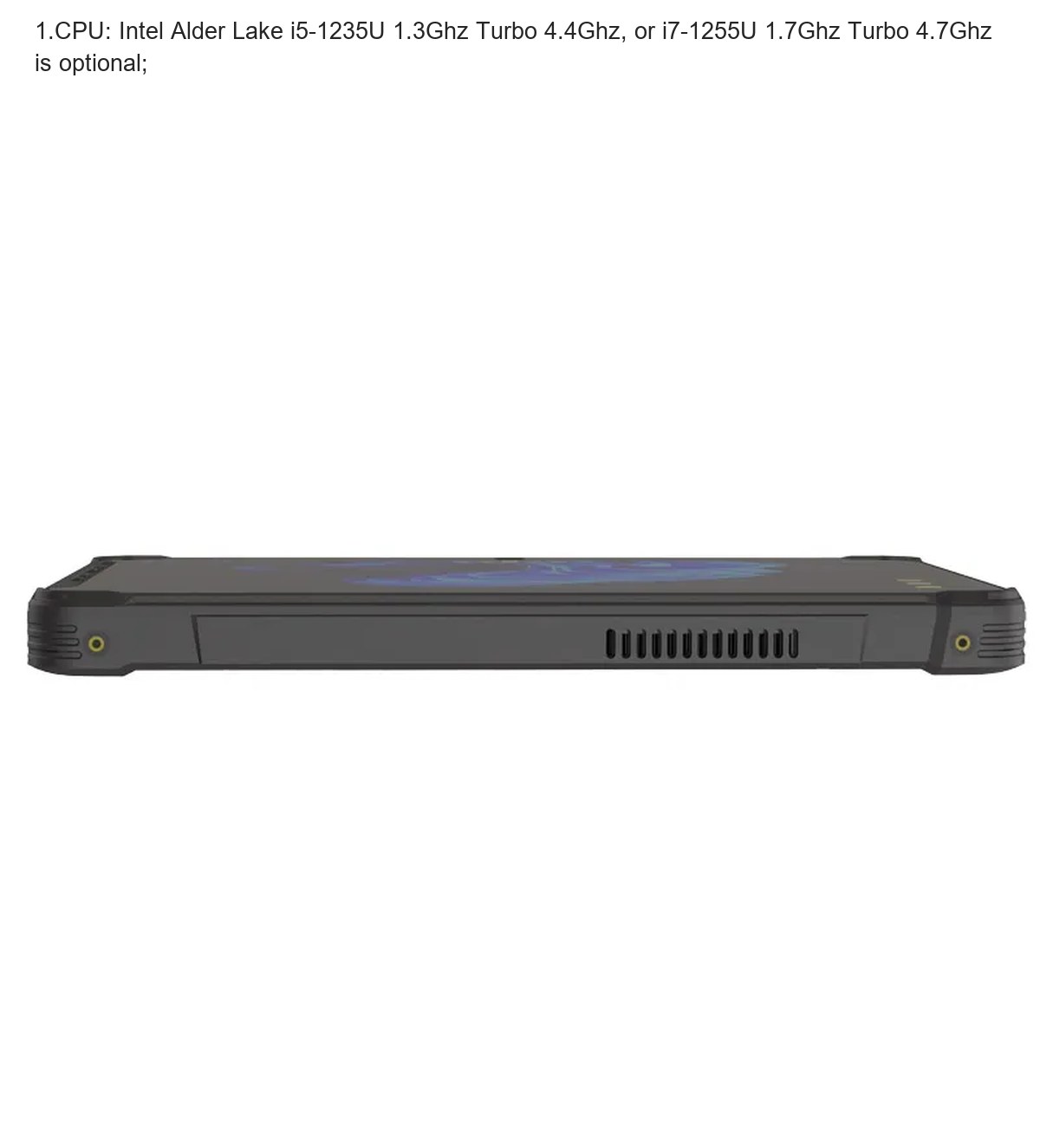 RUGGEDMASTER HR120i5 rugged tablets product features