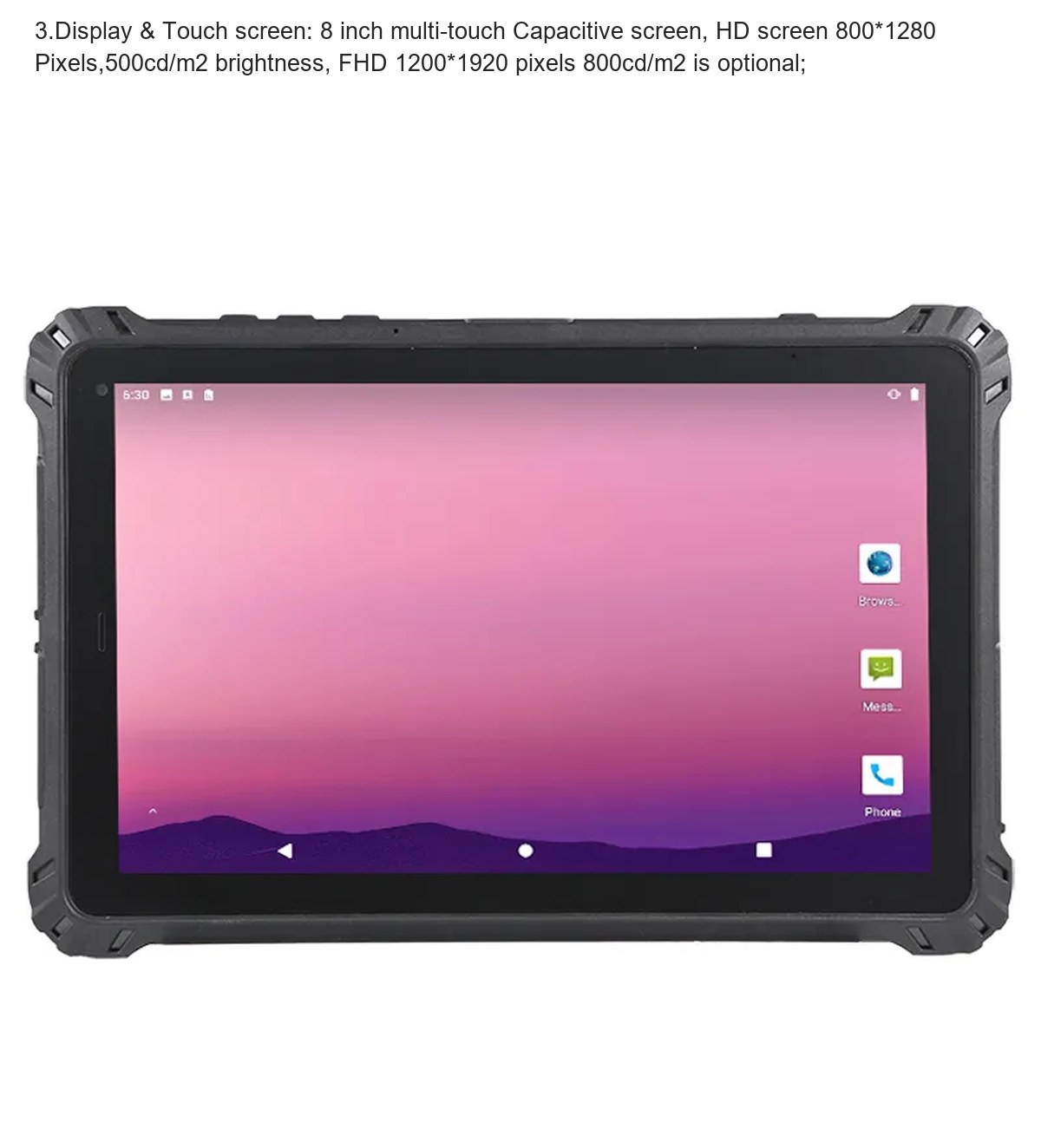 RUGGEDMASTER HR838M rugged tablets product features