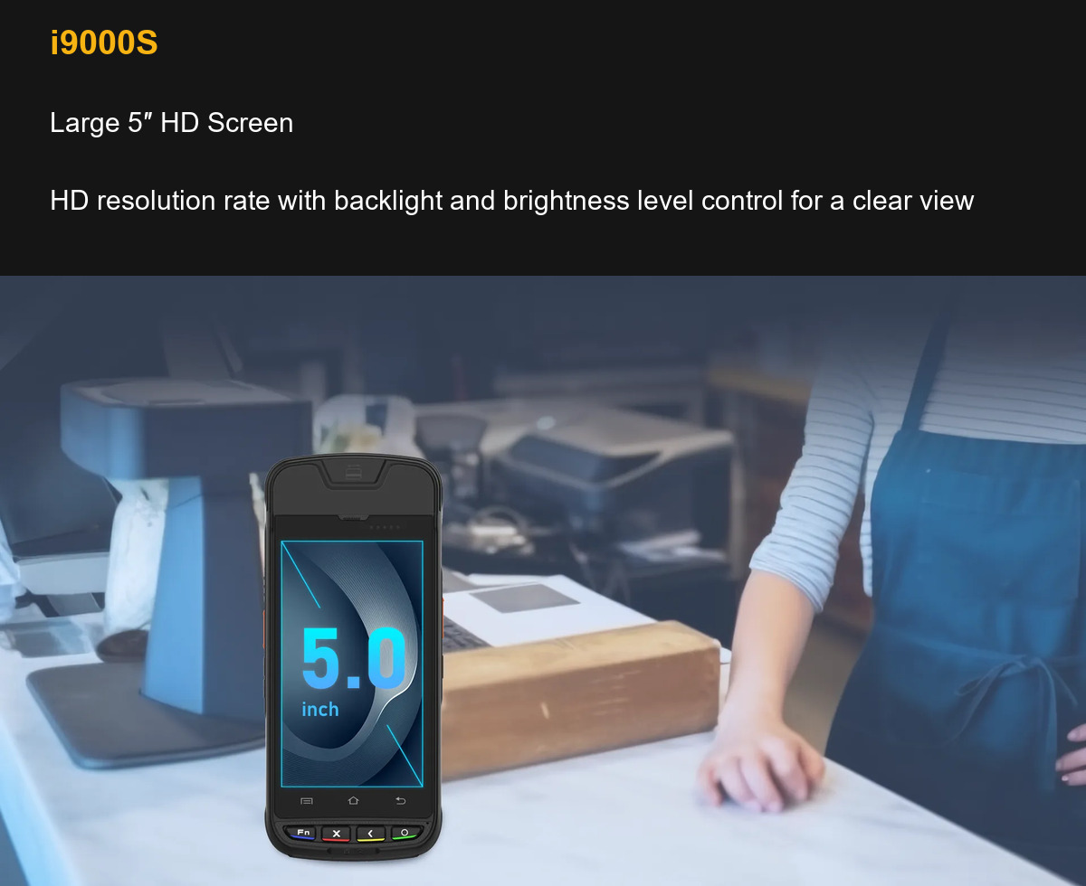 RUGGEDMASTER i9000S Large 5″ HD Screen