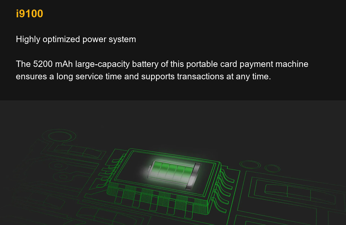 RUGGEDMASTER i9100 Highly optimized power system