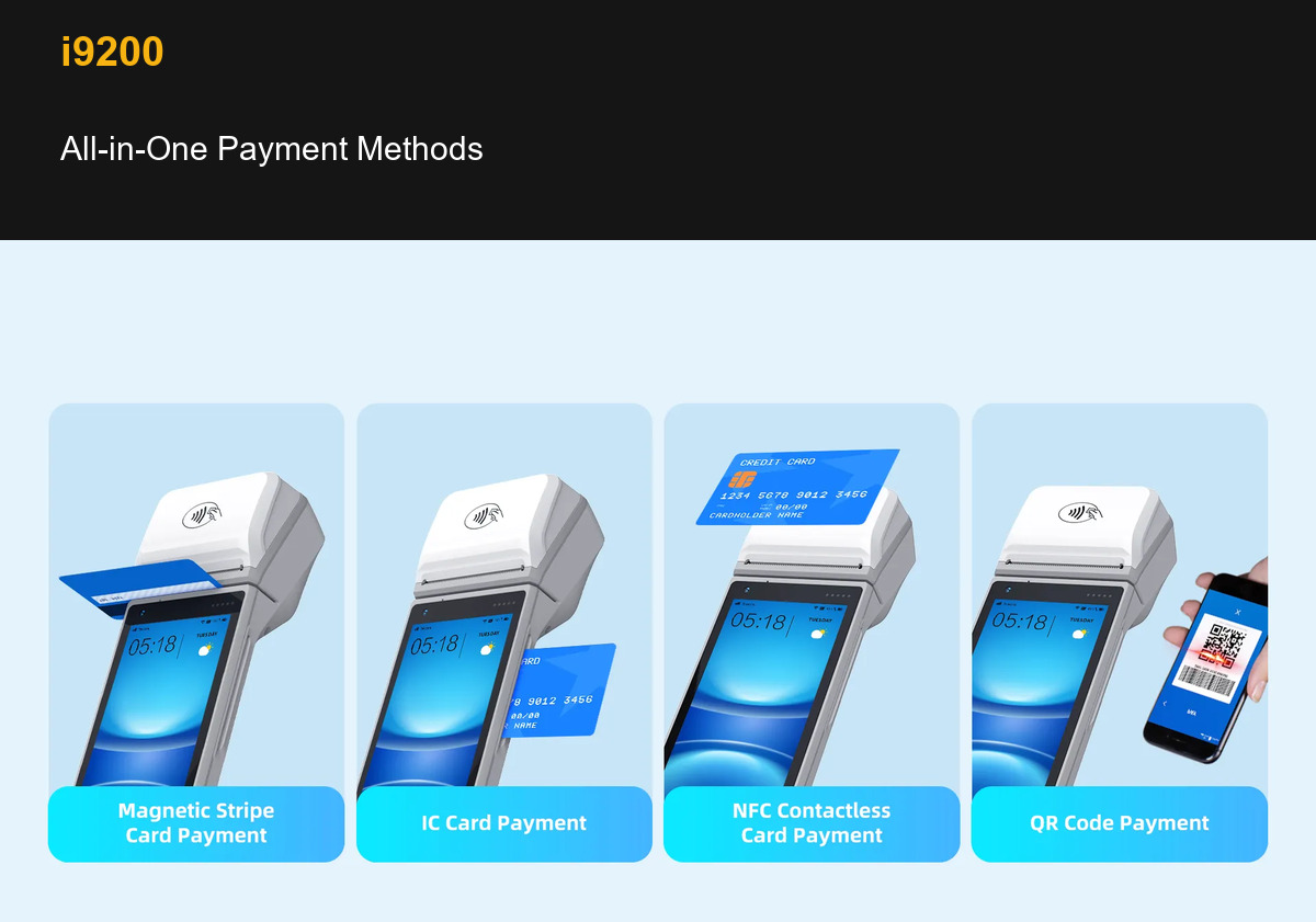 RUGGEDMASTER i9200 All-in-One Payment Methods