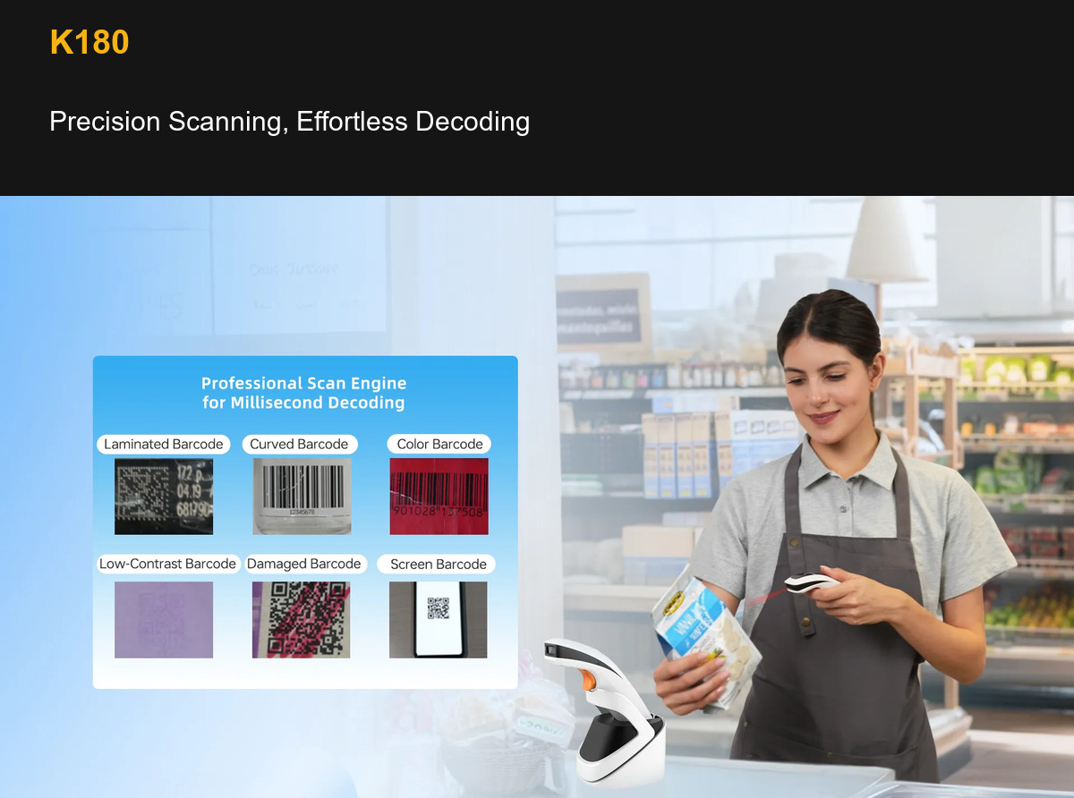 RUGGEDMASTER K180 Precision Scanning, Effortless Decoding