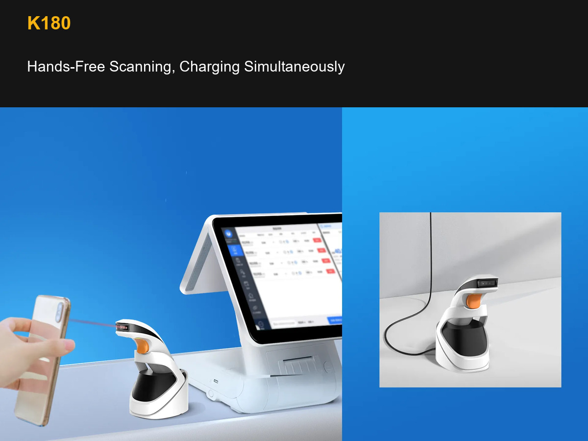 RUGGEDMASTER K180 Hands-Free Scanning, Charging Simultaneously