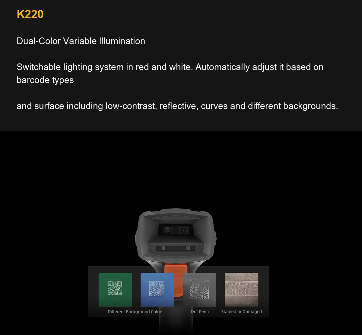 RUGGEDMASTER K220 Dual-Color Variable lllumination