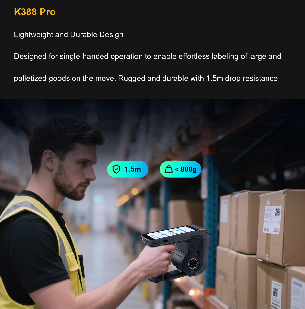 RUGGEDMASTER K388 Pro Lightweight and Durable Design