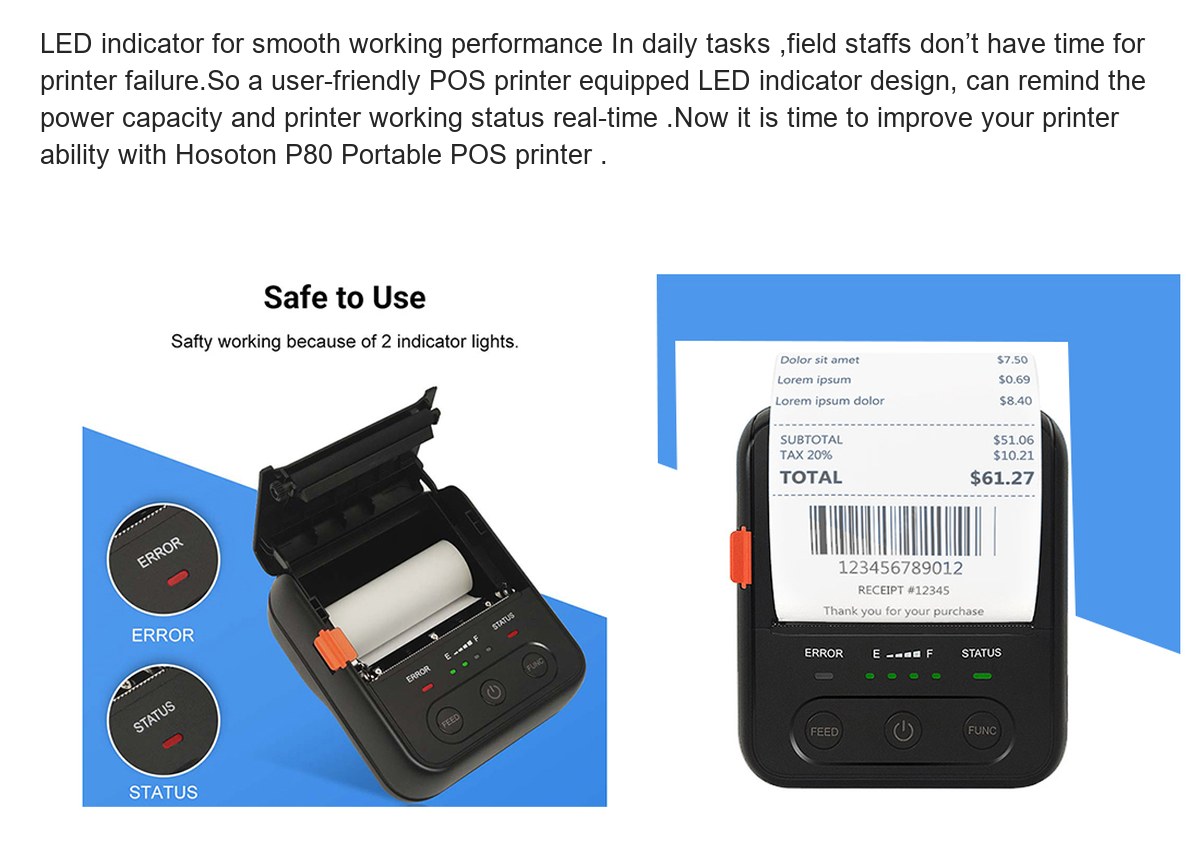 RUGGEDMASTER P80 thermal printers feature illustration