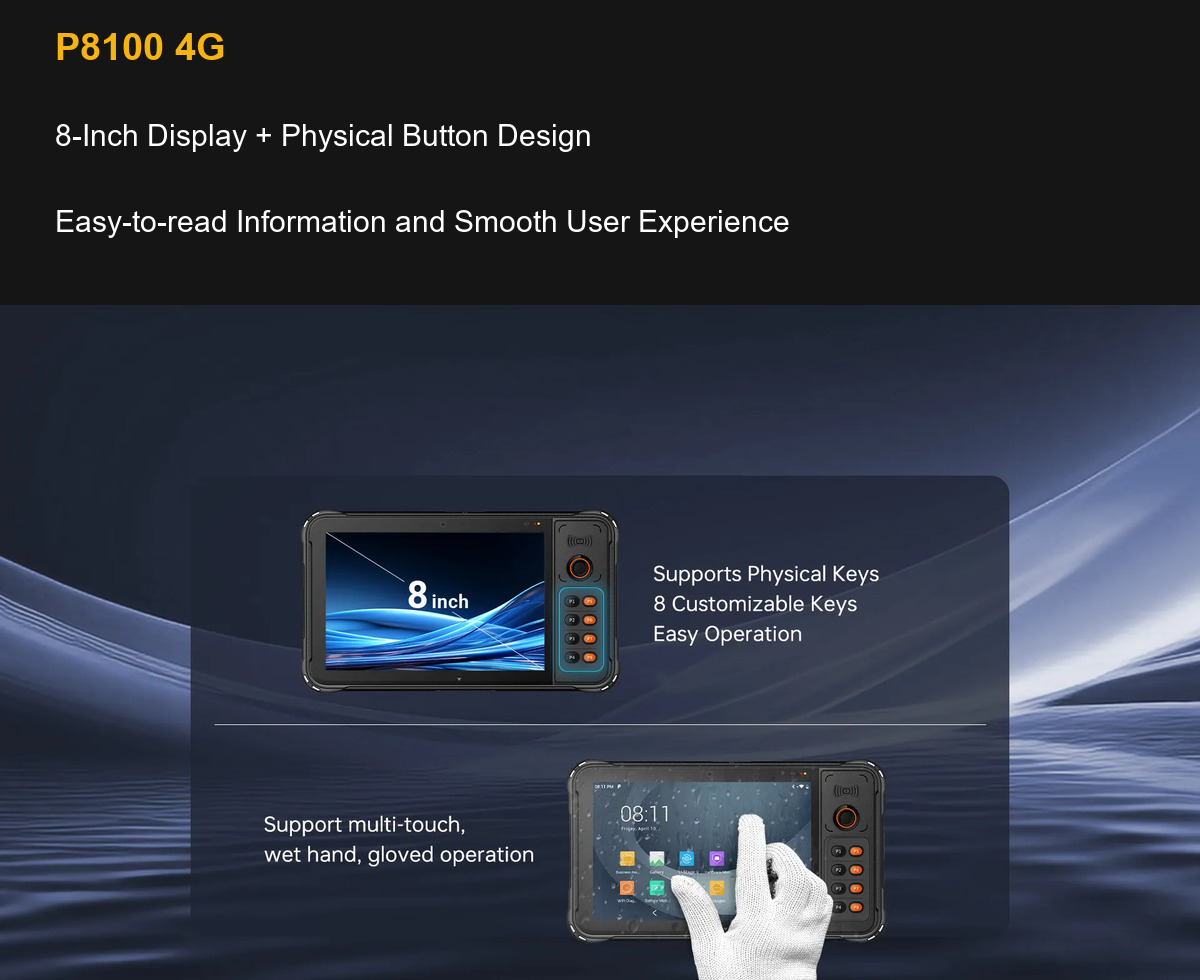 P8100 4G 8-Inch Display + Physical Button Design